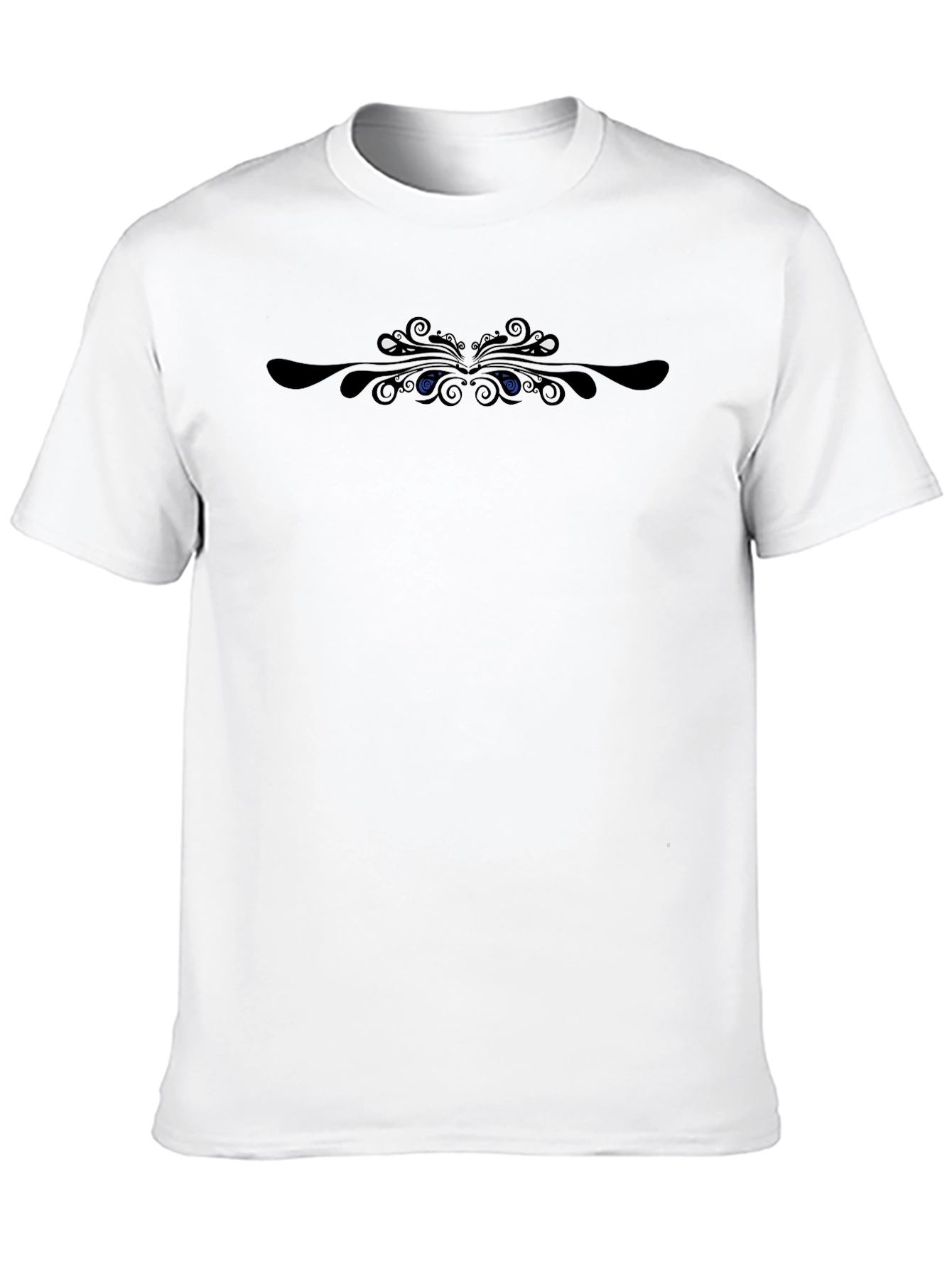 Modern Ornate Design Black T-Shirt