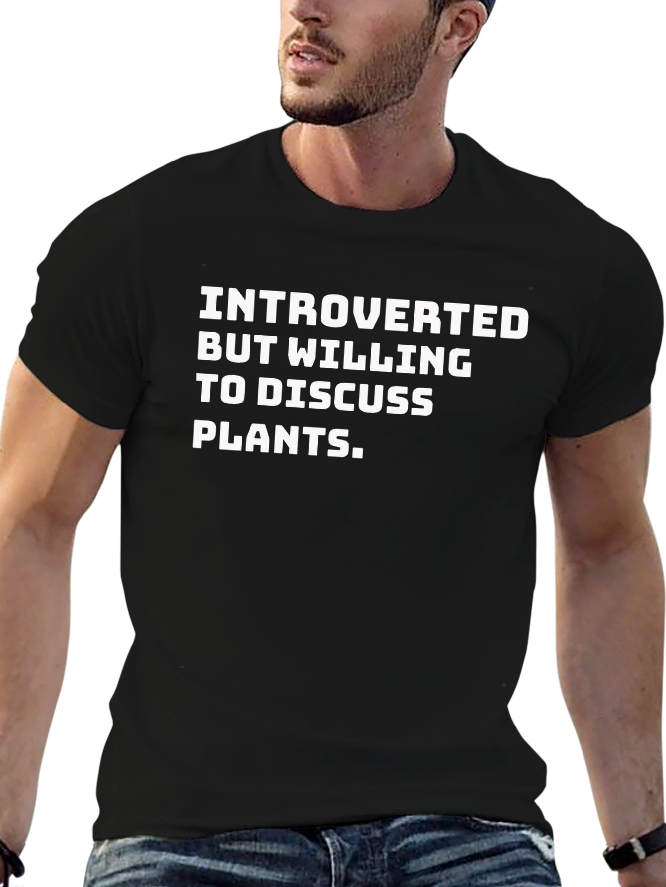 Introverted Plant Lover T-Shirt - Black