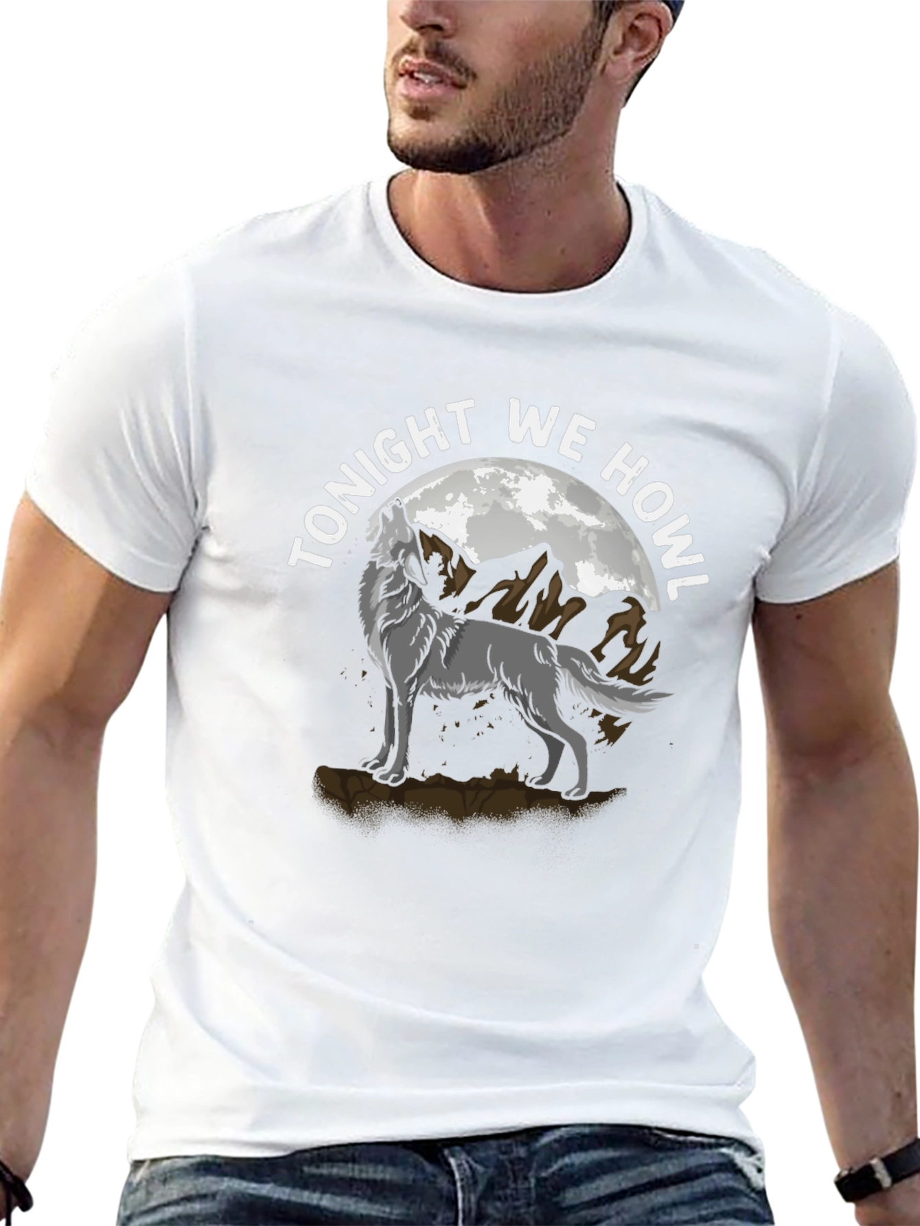 Tonight We Howl Wolf Graphic T-Shirt