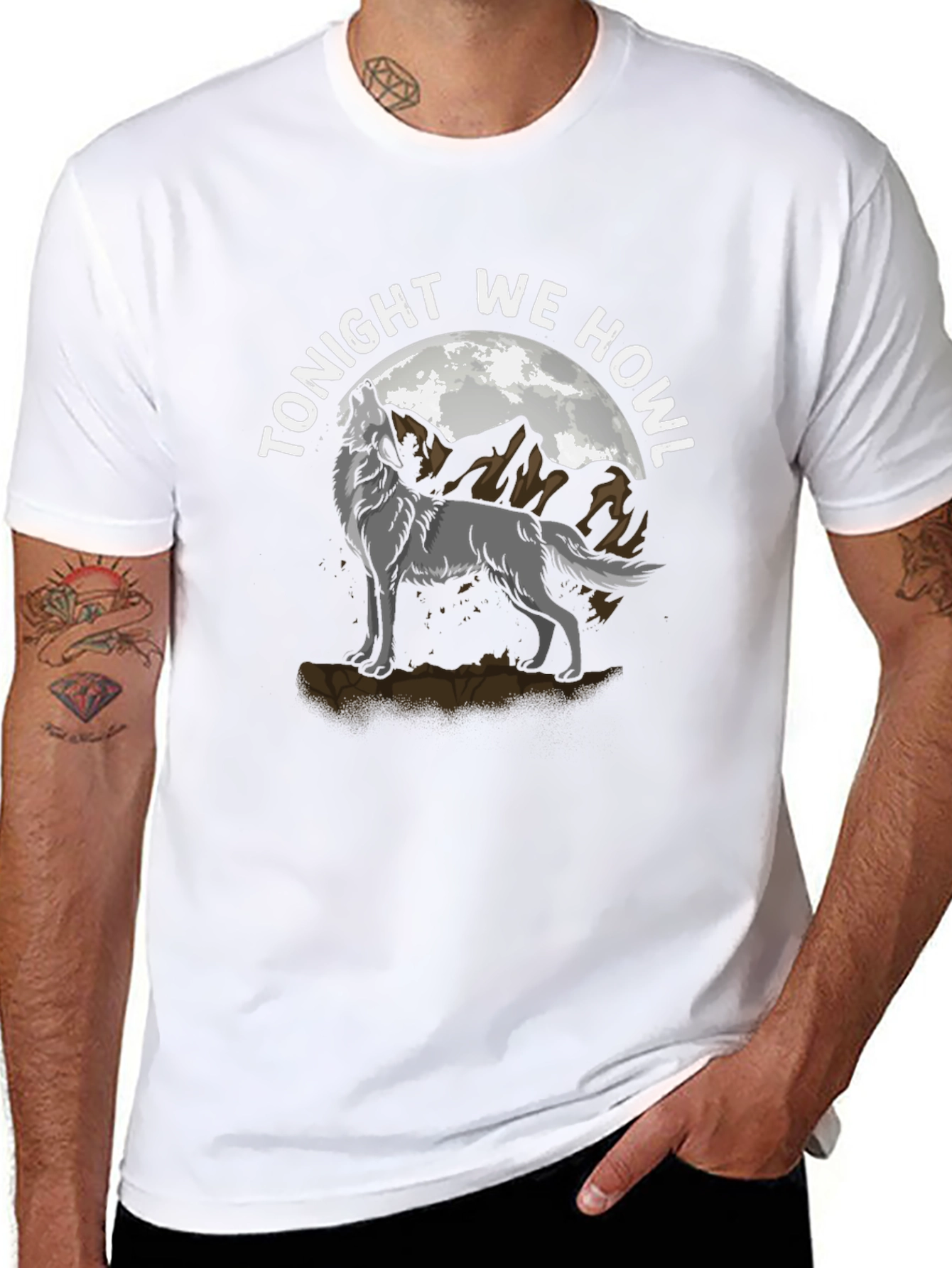 Tonight We Howl Wolf Graphic T-Shirt