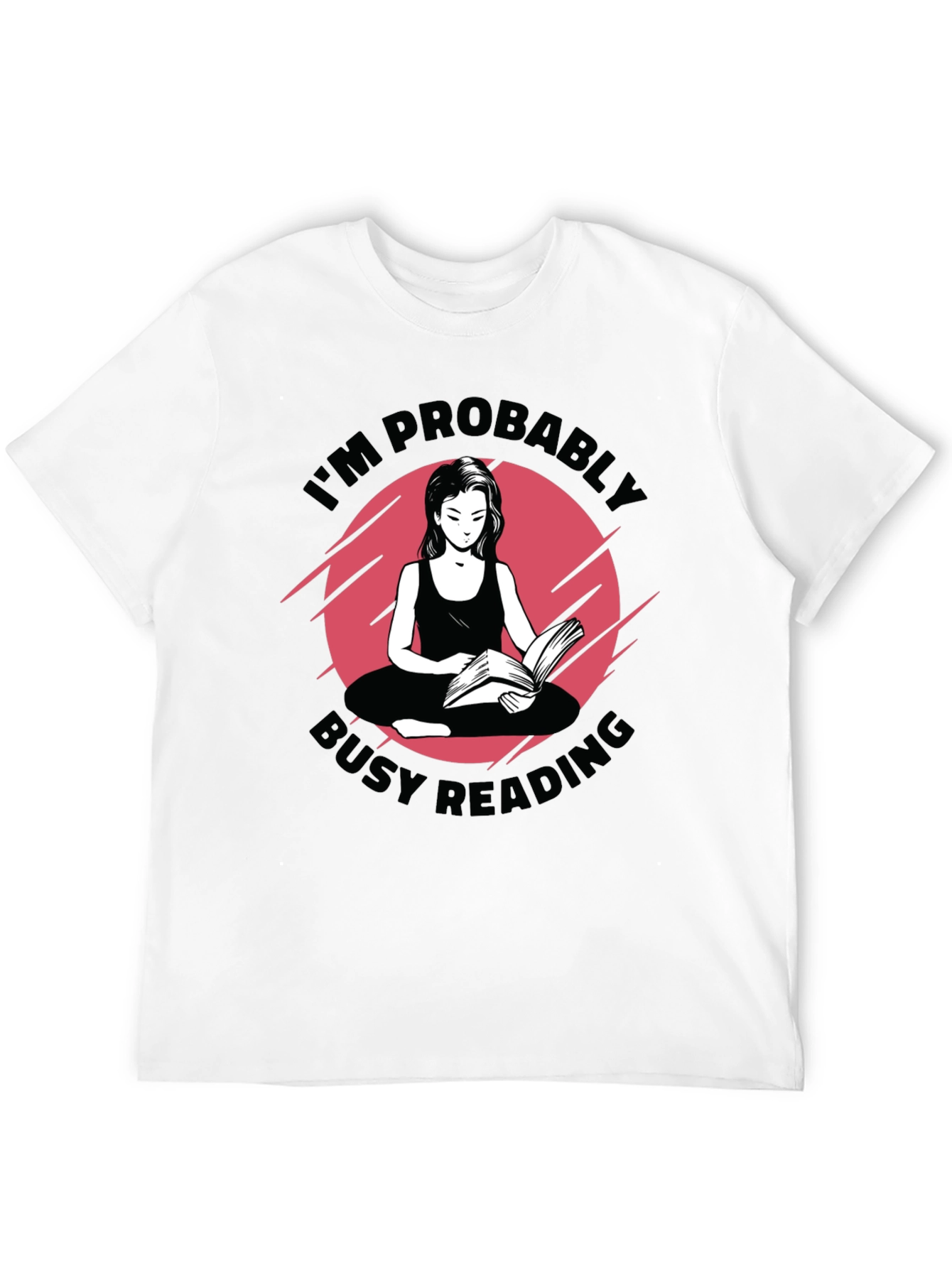 Busy Reading Graphic T-Shirt - Black