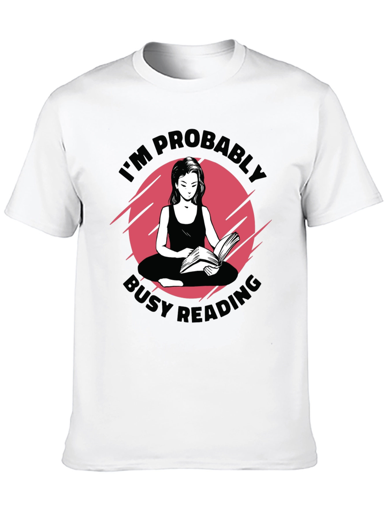 Busy Reading Graphic T-Shirt - Black