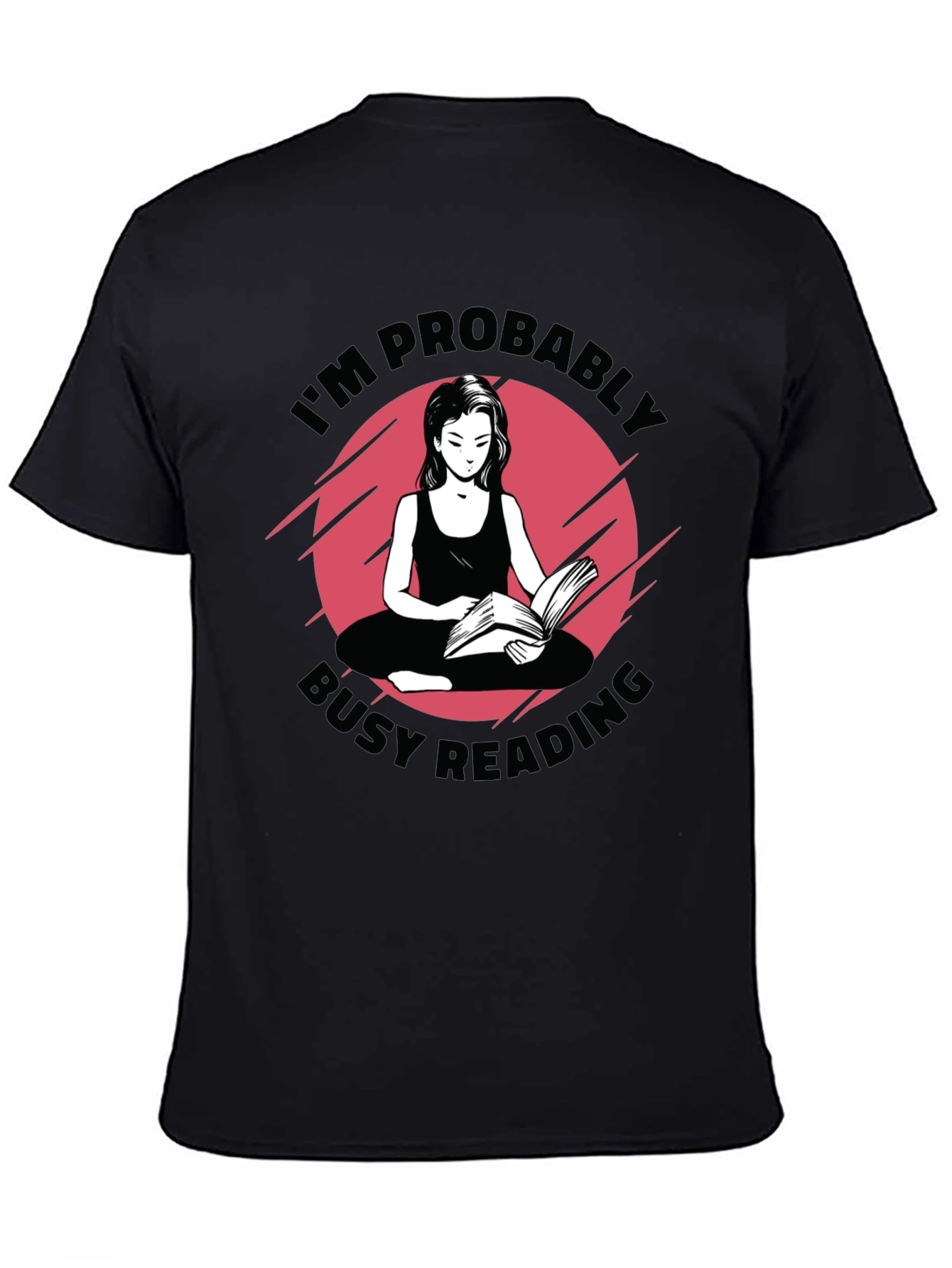 Busy Reading Graphic T-Shirt - Black