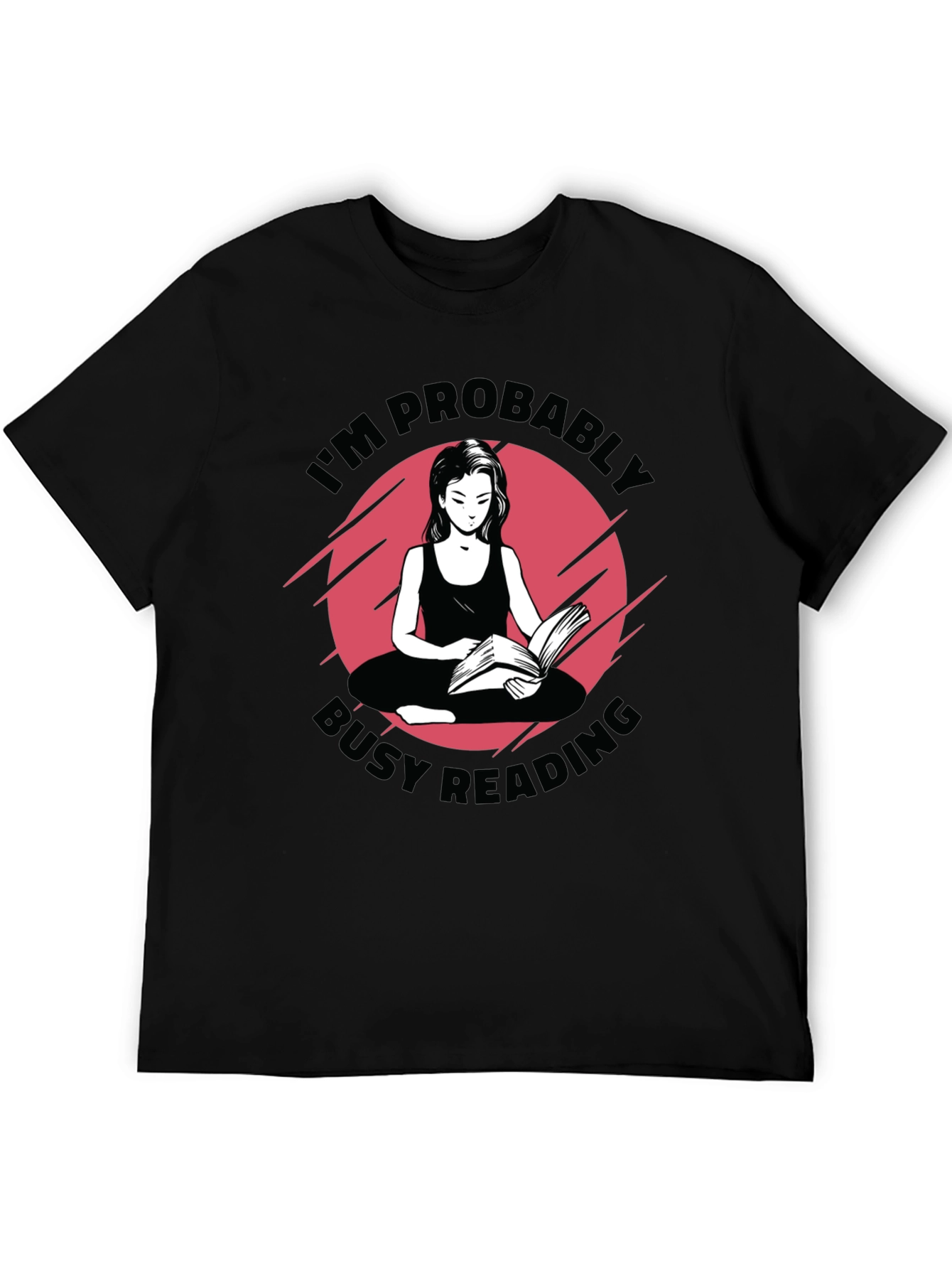 Busy Reading Graphic T-Shirt - Black