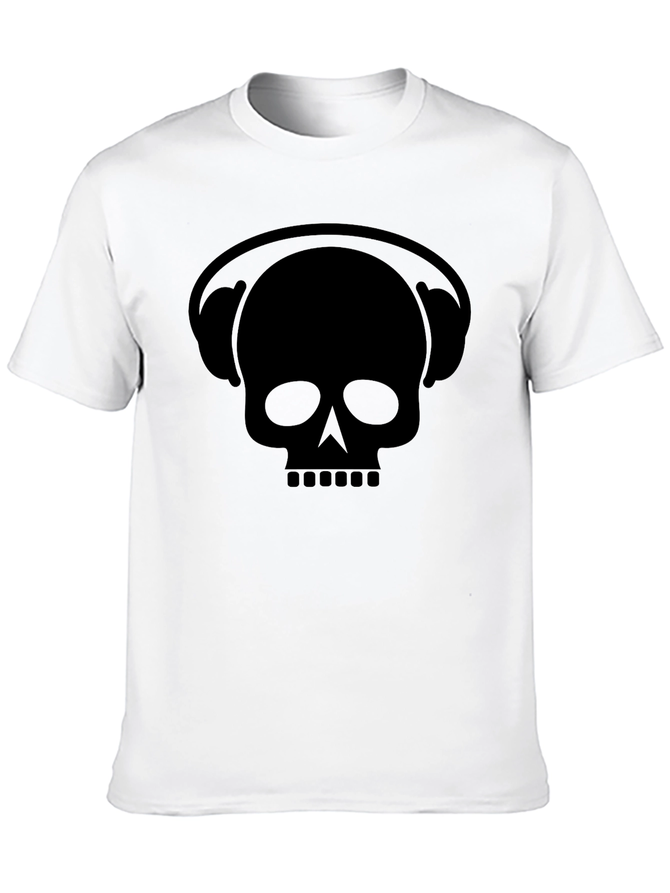 Skull Headphone Graphic T-Shirt