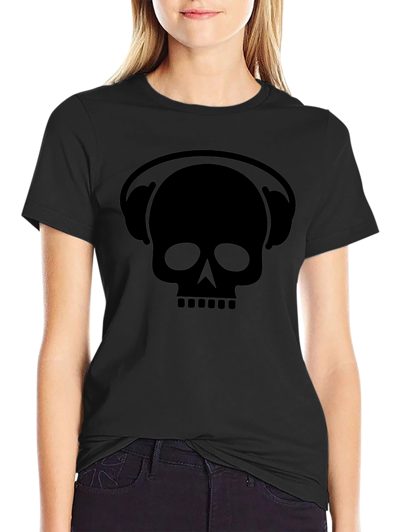Skull Headphone Graphic T-Shirt