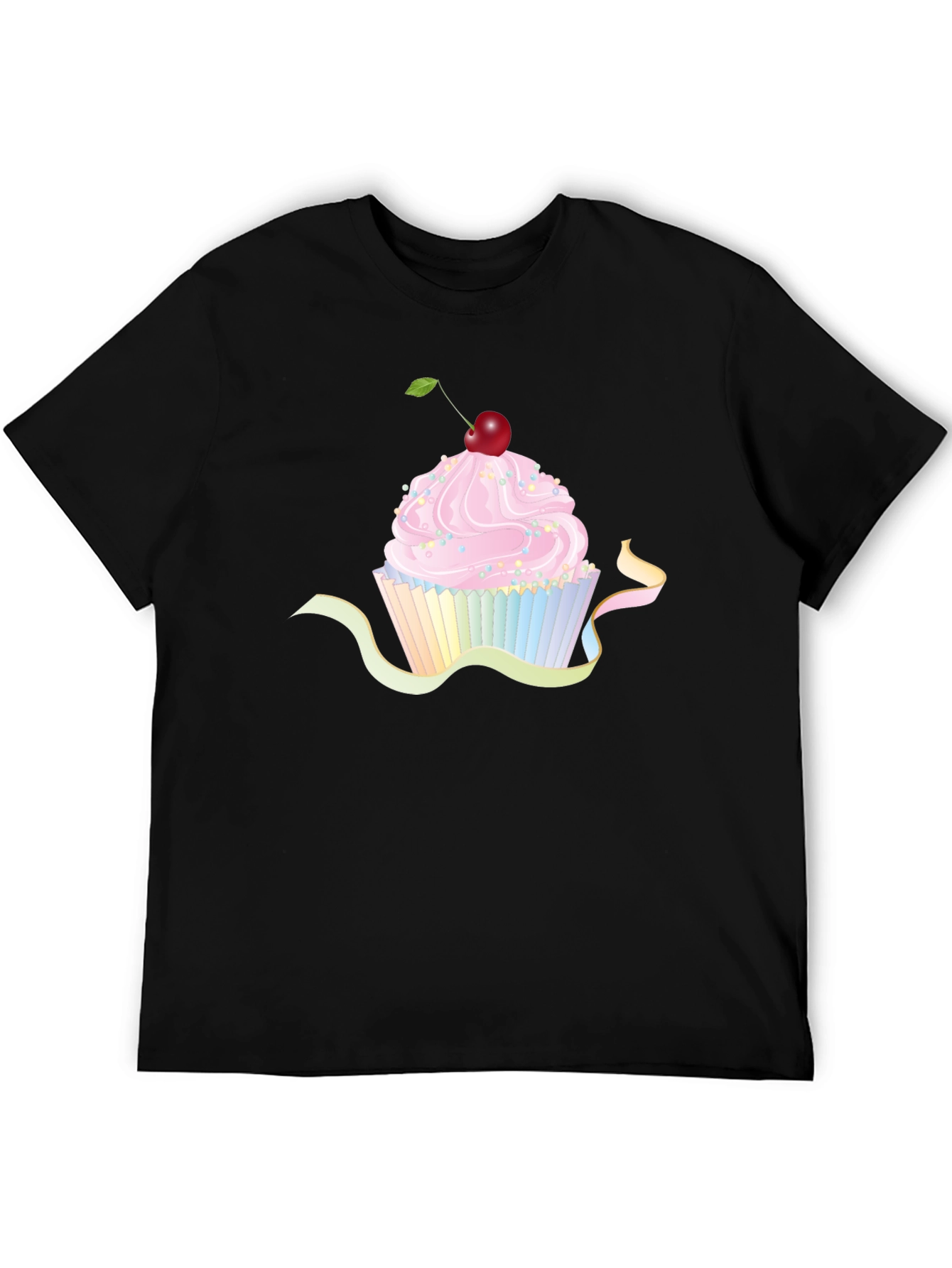 Cupcake Graphic Black T-Shirt