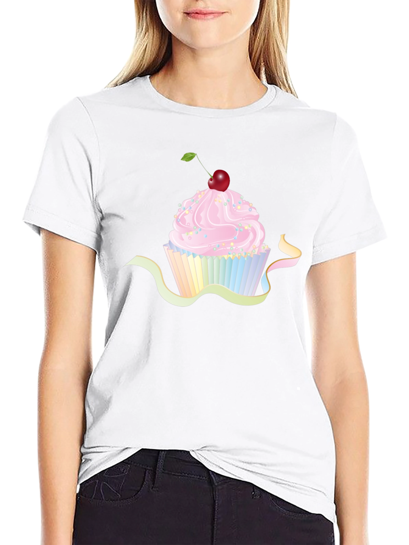 Cupcake Graphic Black T-Shirt