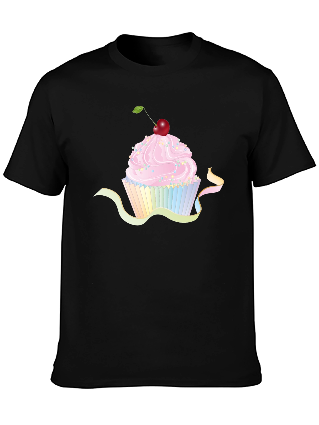 Cupcake Graphic Black T-Shirt
