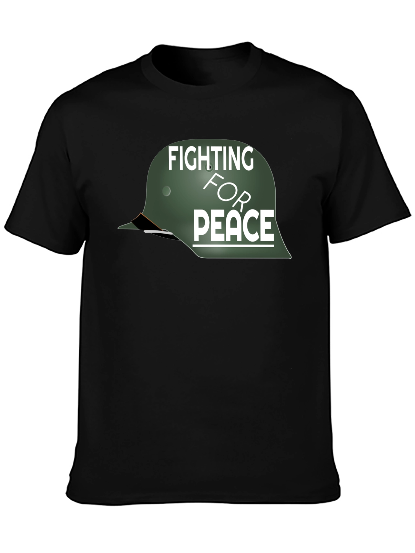 Fighting For Peace Helmet Graphic T-Shirt