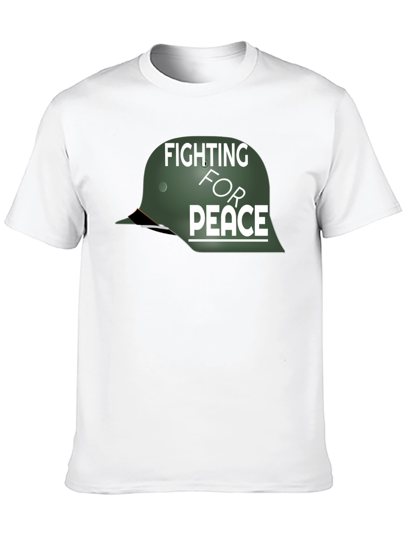 Fighting For Peace Helmet Graphic T-Shirt