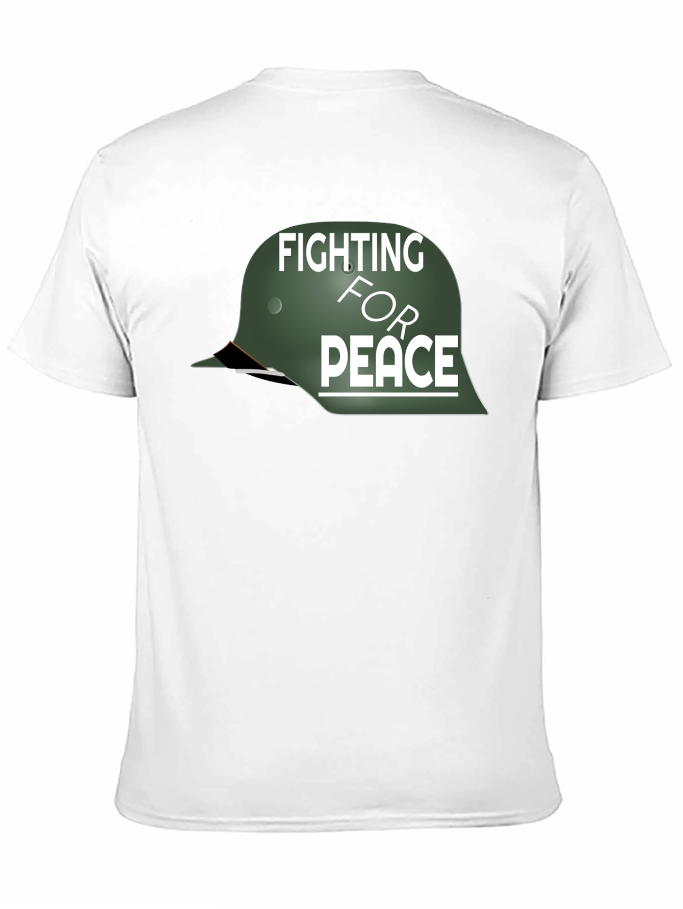 Fighting For Peace Helmet Graphic T-Shirt