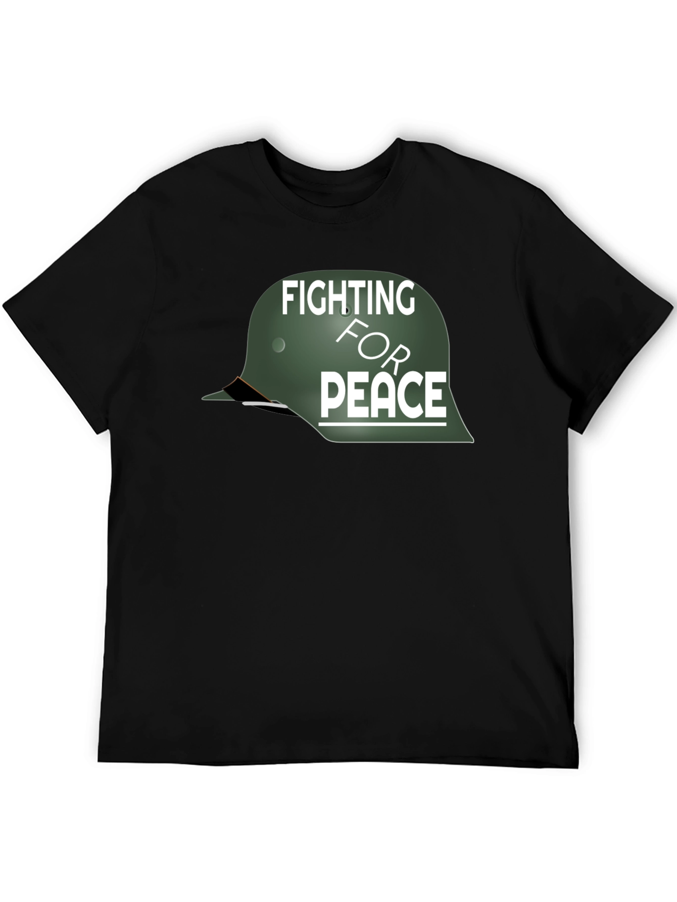 Fighting For Peace Helmet Graphic T-Shirt