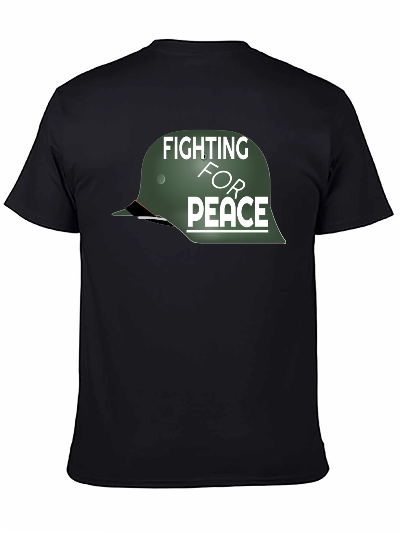 Fighting For Peace Helmet Graphic T-Shirt