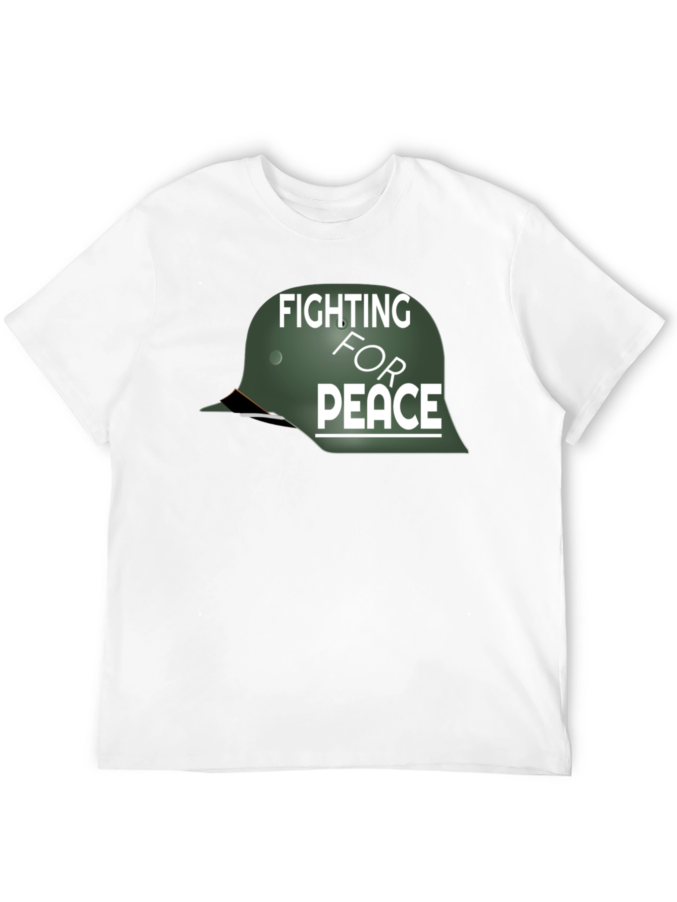 Fighting For Peace Helmet Graphic T-Shirt
