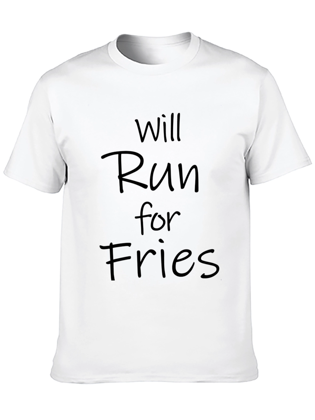 Will Run for Fries Mens Black T-Shirt