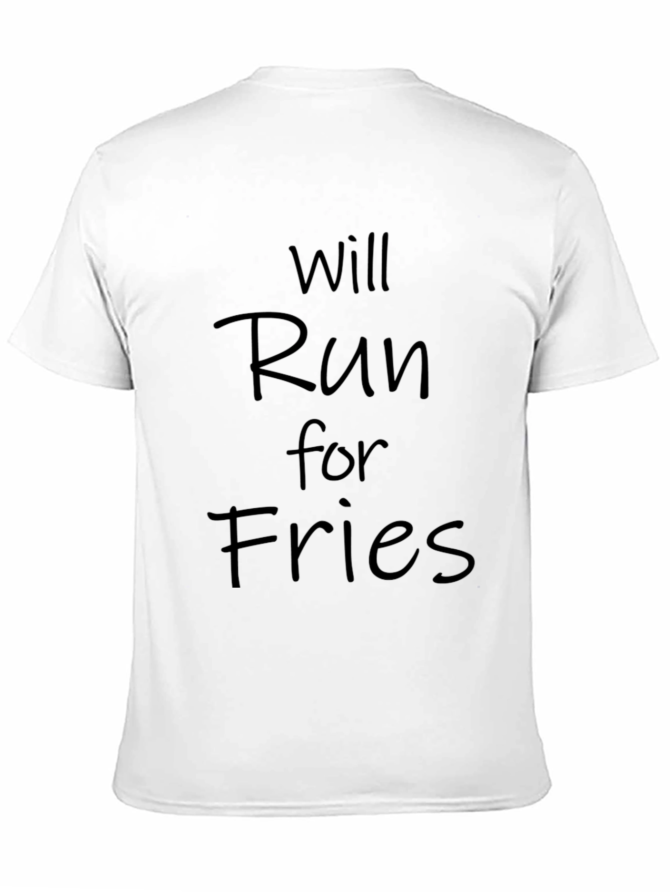 Will Run for Fries Mens Black T-Shirt