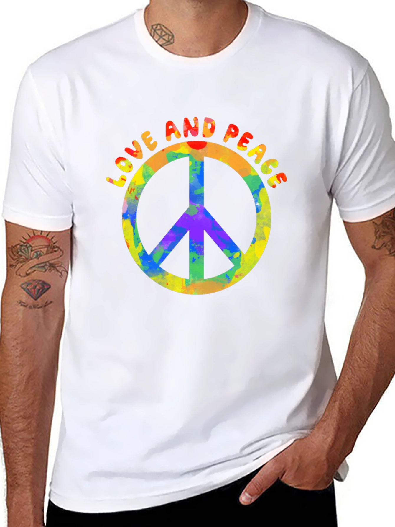 Love & Peace Graphic Tee - Retro Vibe