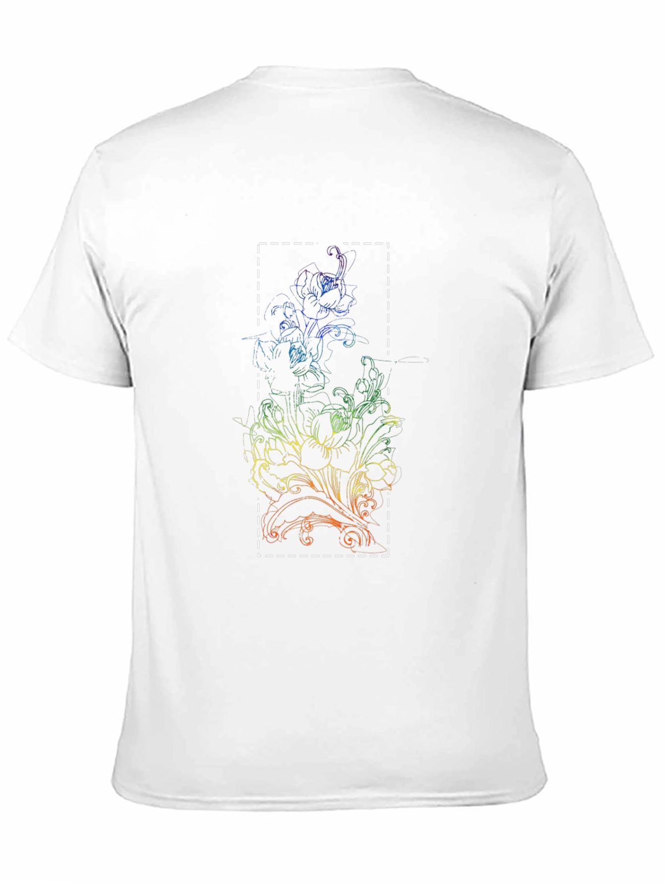 Rainbow Floral Graphic Black T-Shirt