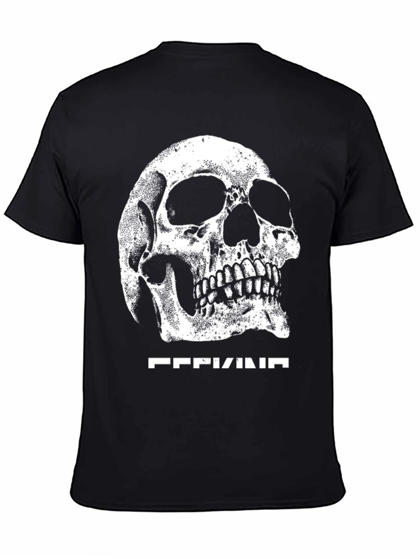 Skull Graphic Tee - Black Cotton Blend