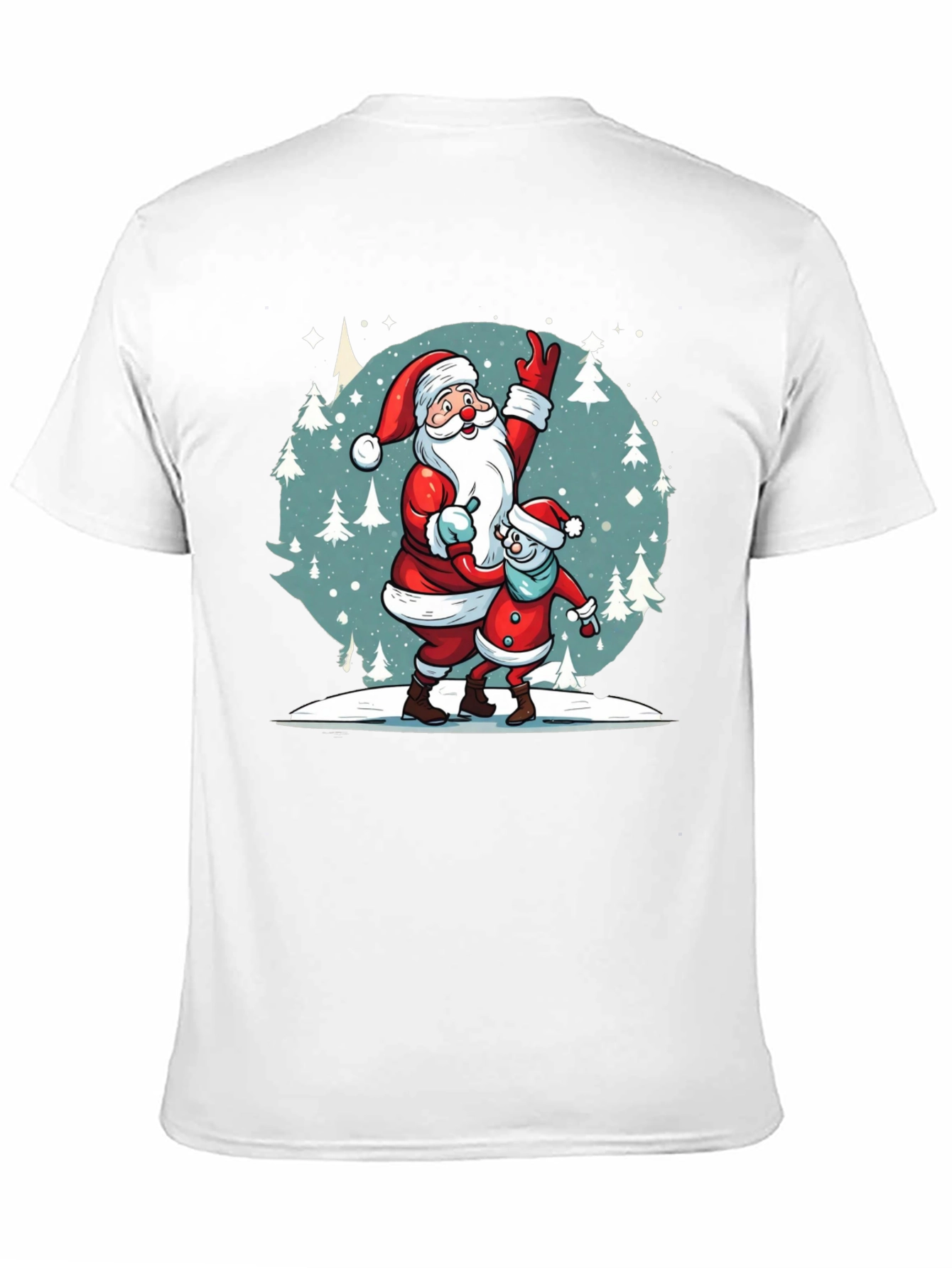 Festive Santa & Child Graphic Tee