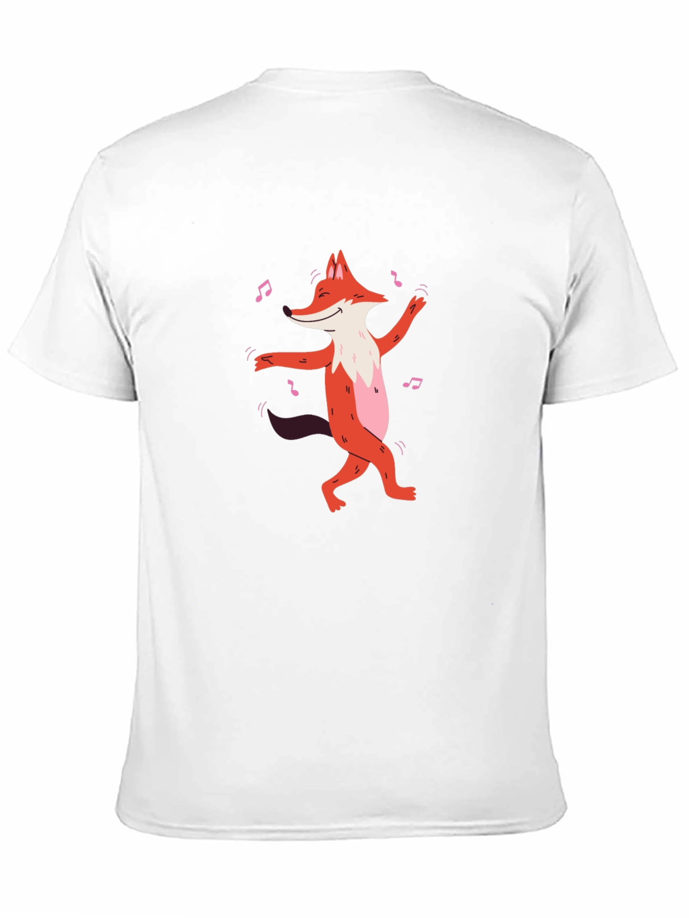 Dancing Fox Graphic T-Shirt - Black Cotton Tee