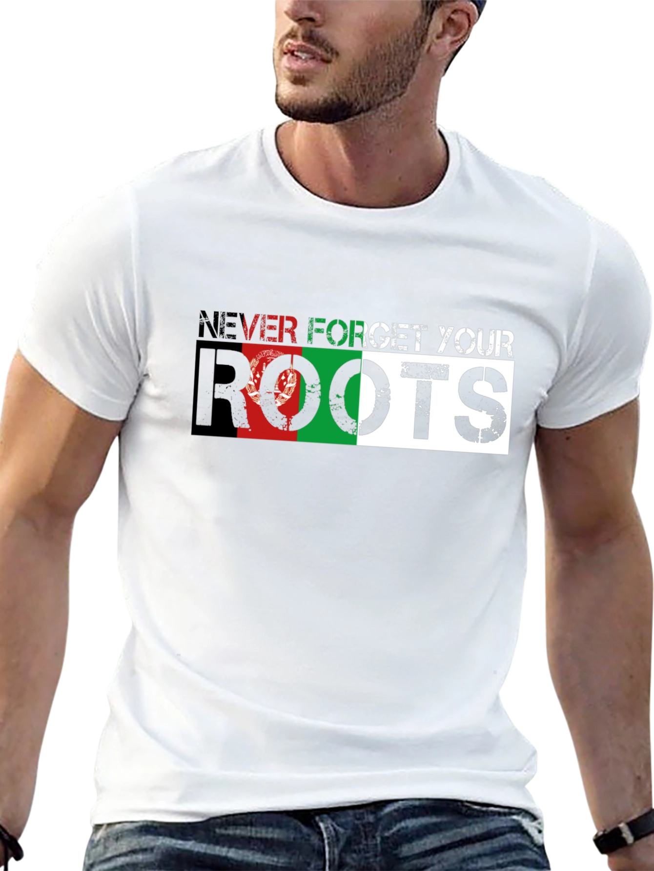 Never Forget Your Roots Afghanistan Pride Tee