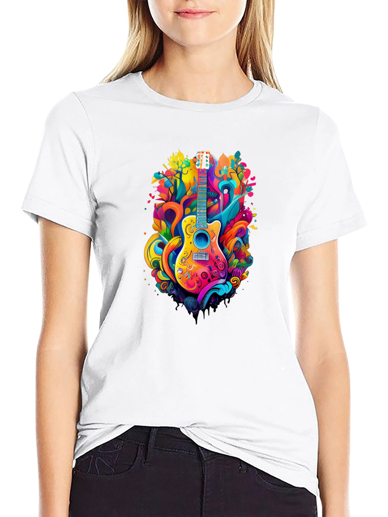 Psychedelic Guitar Graphic Tee
