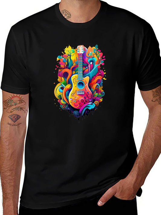 Psychedelic Guitar Graphic Tee