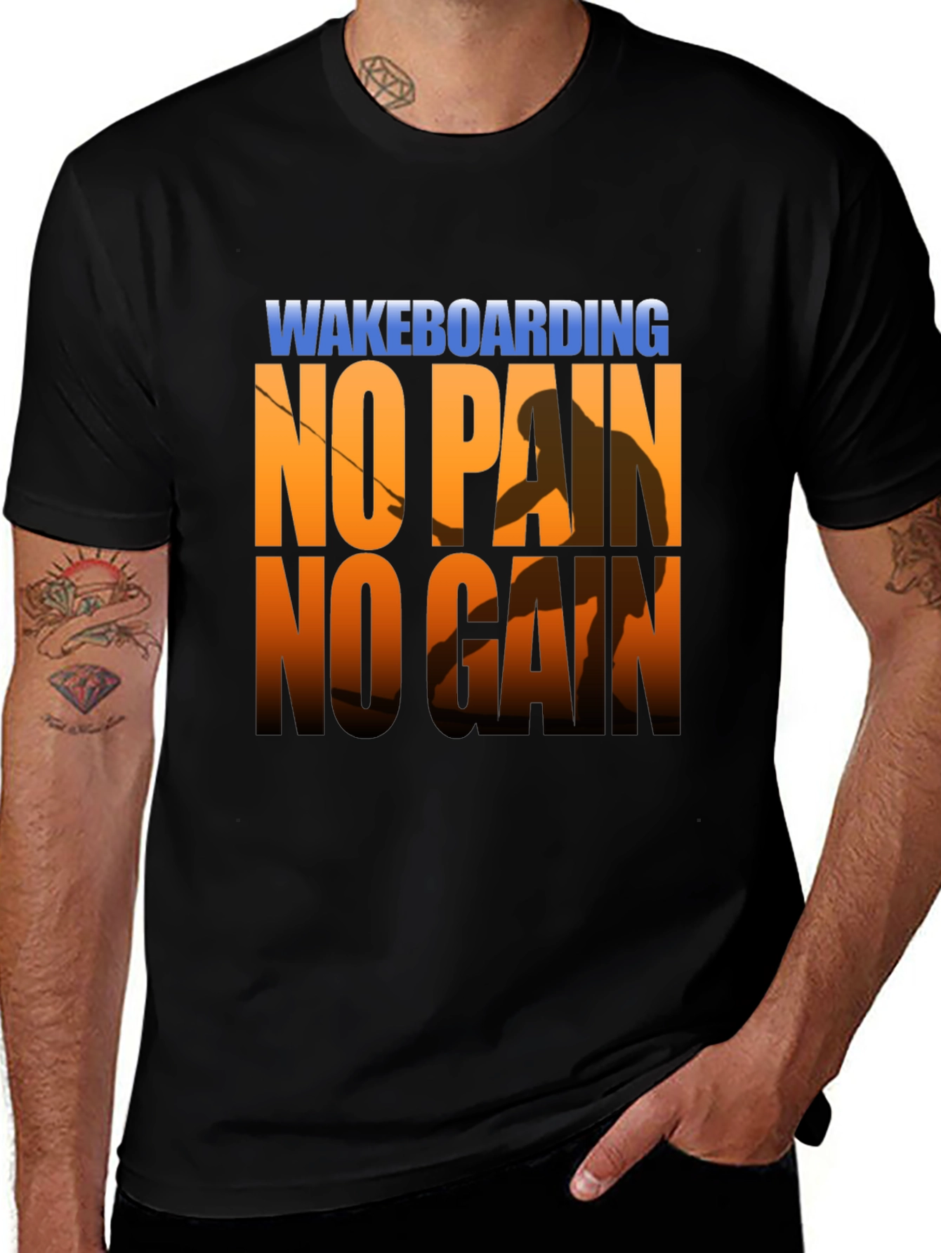 Wakeboarding No Pain No Gain T-Shirt