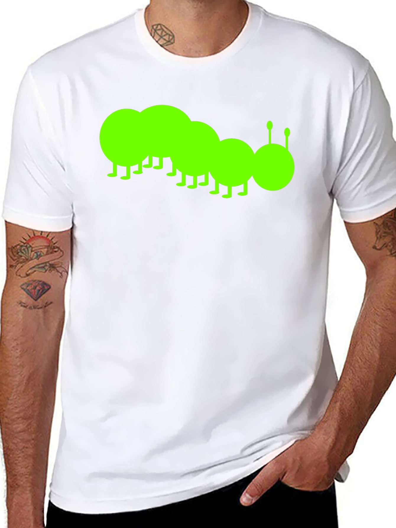 Caterpillar Graphic Tee - Black Cotton T-Shirt