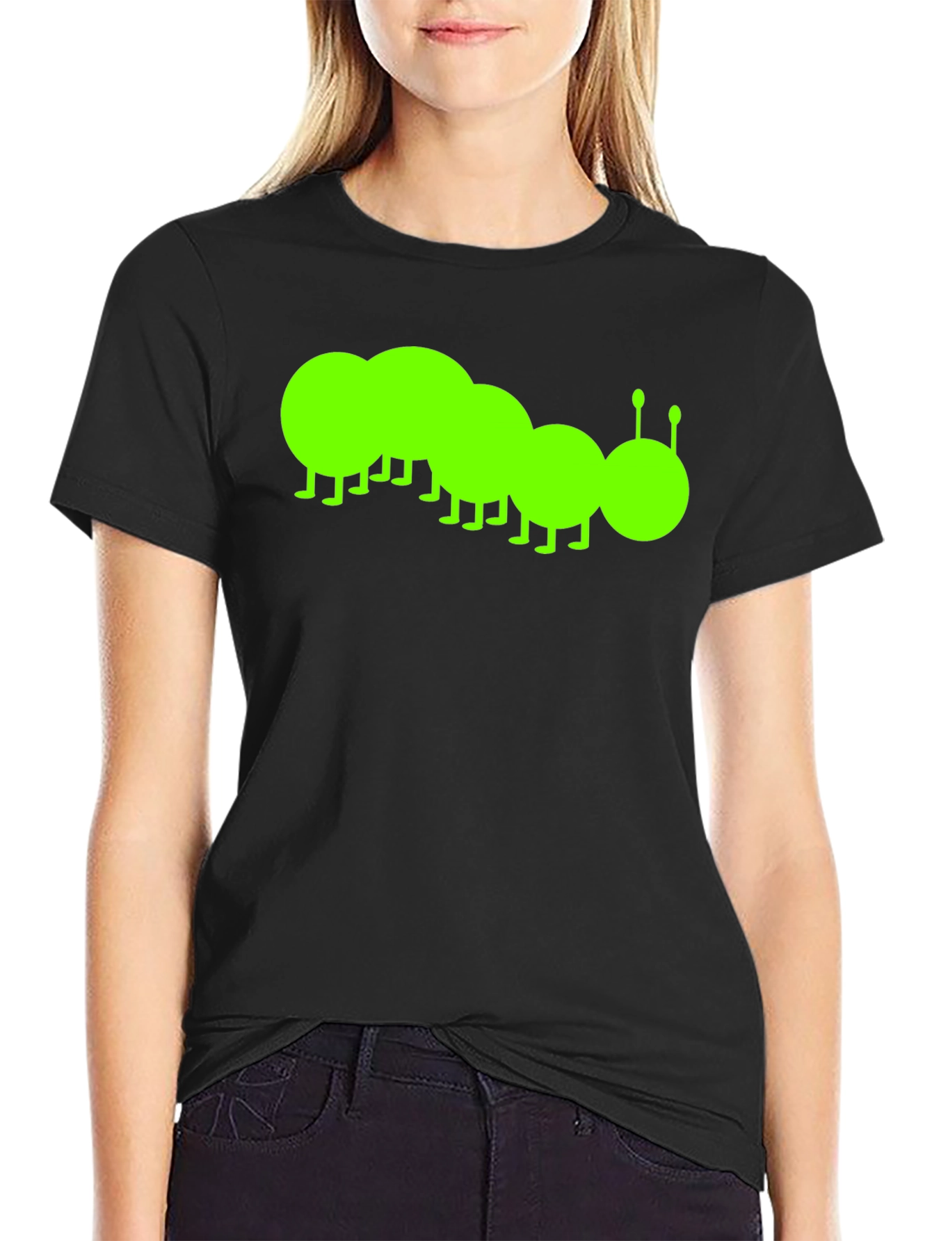 Caterpillar Graphic Tee - Black Cotton T-Shirt
