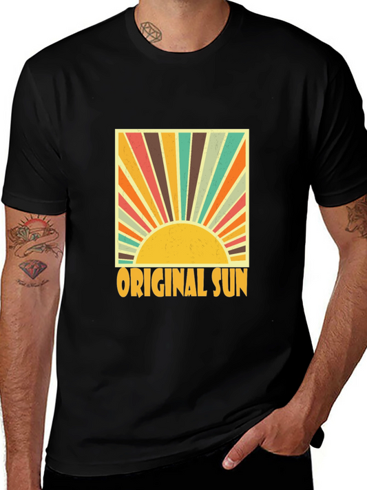 Retro Original Sun Graphic T-Shirt - Vintage Style Tee