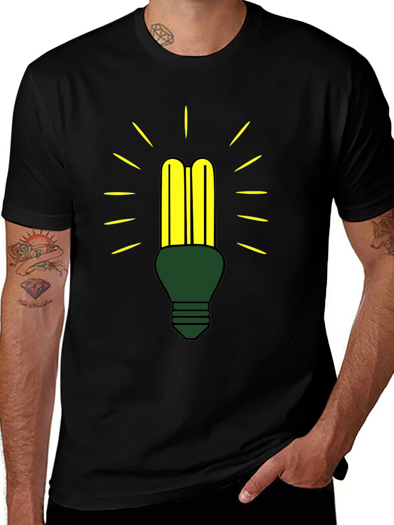 Eco-Friendly Light Bulb Graphic Tee