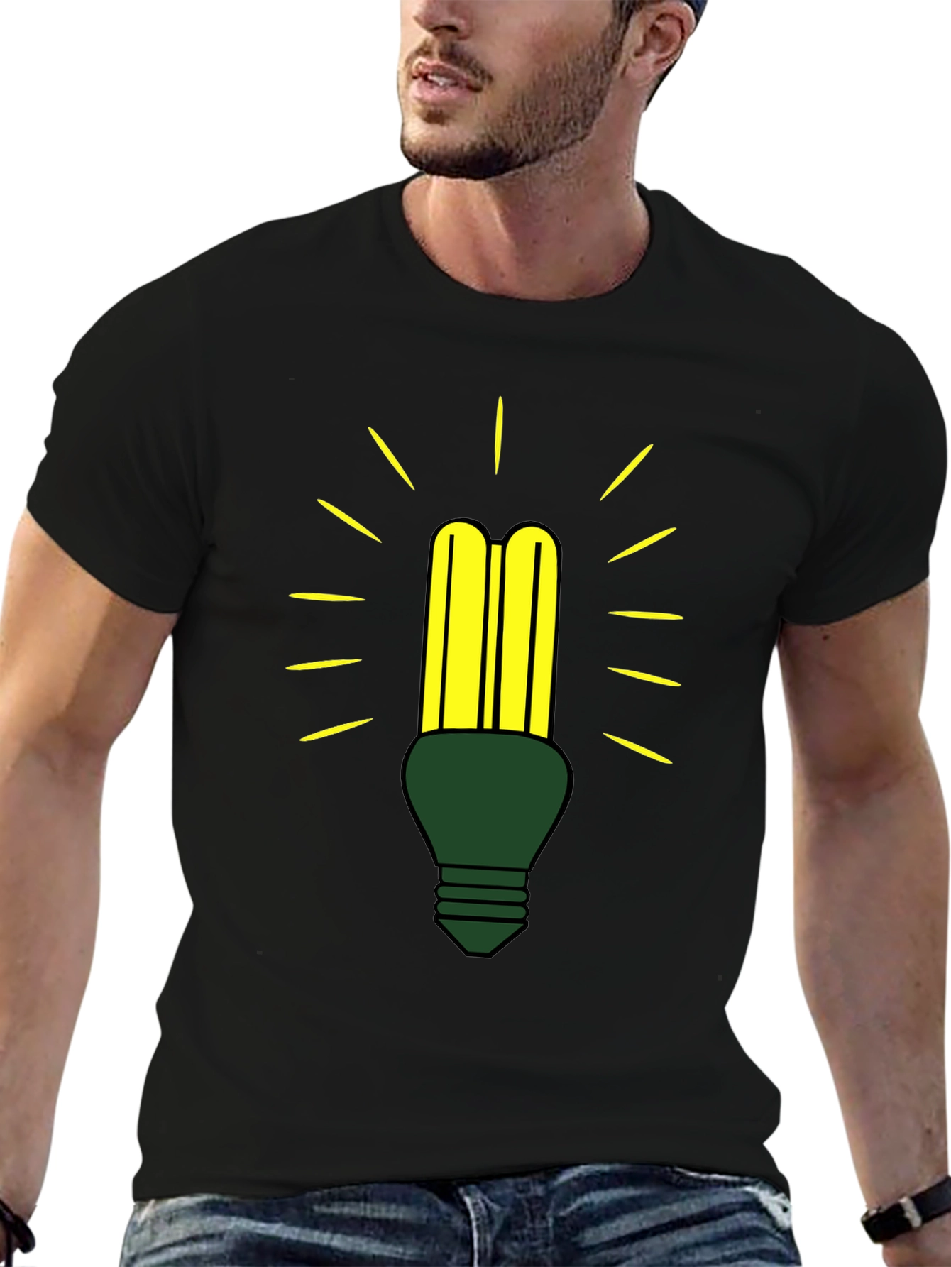 Eco-Friendly Light Bulb Graphic Tee