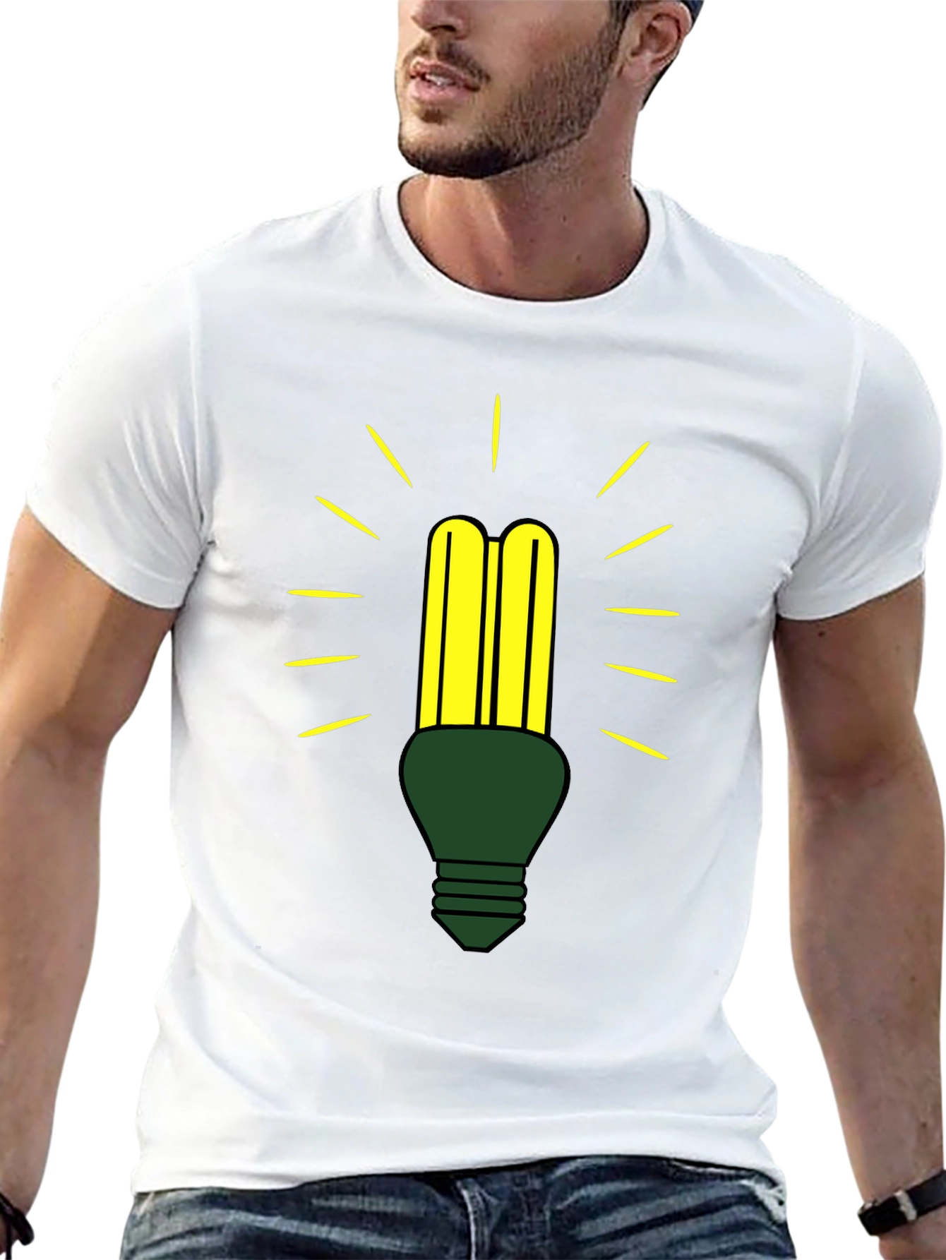 Eco-Friendly Light Bulb Graphic Tee