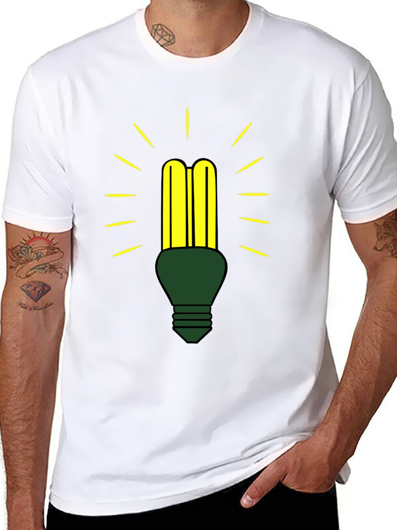 Eco-Friendly Light Bulb Graphic Tee