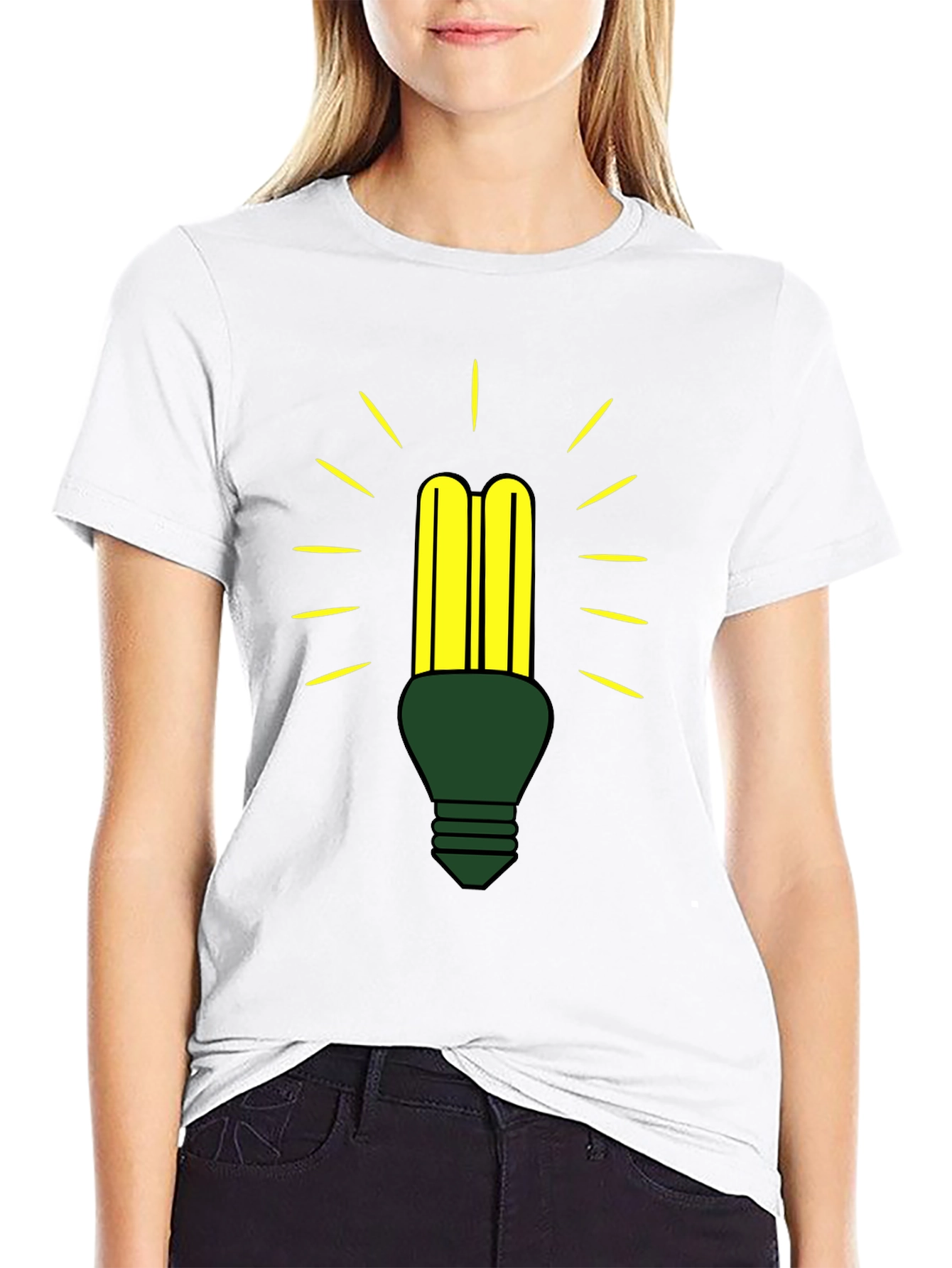 Eco-Friendly Light Bulb Graphic Tee