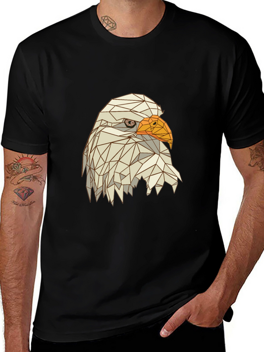 Geometric Eagle Graphic Tee - Modern Mens Shirt