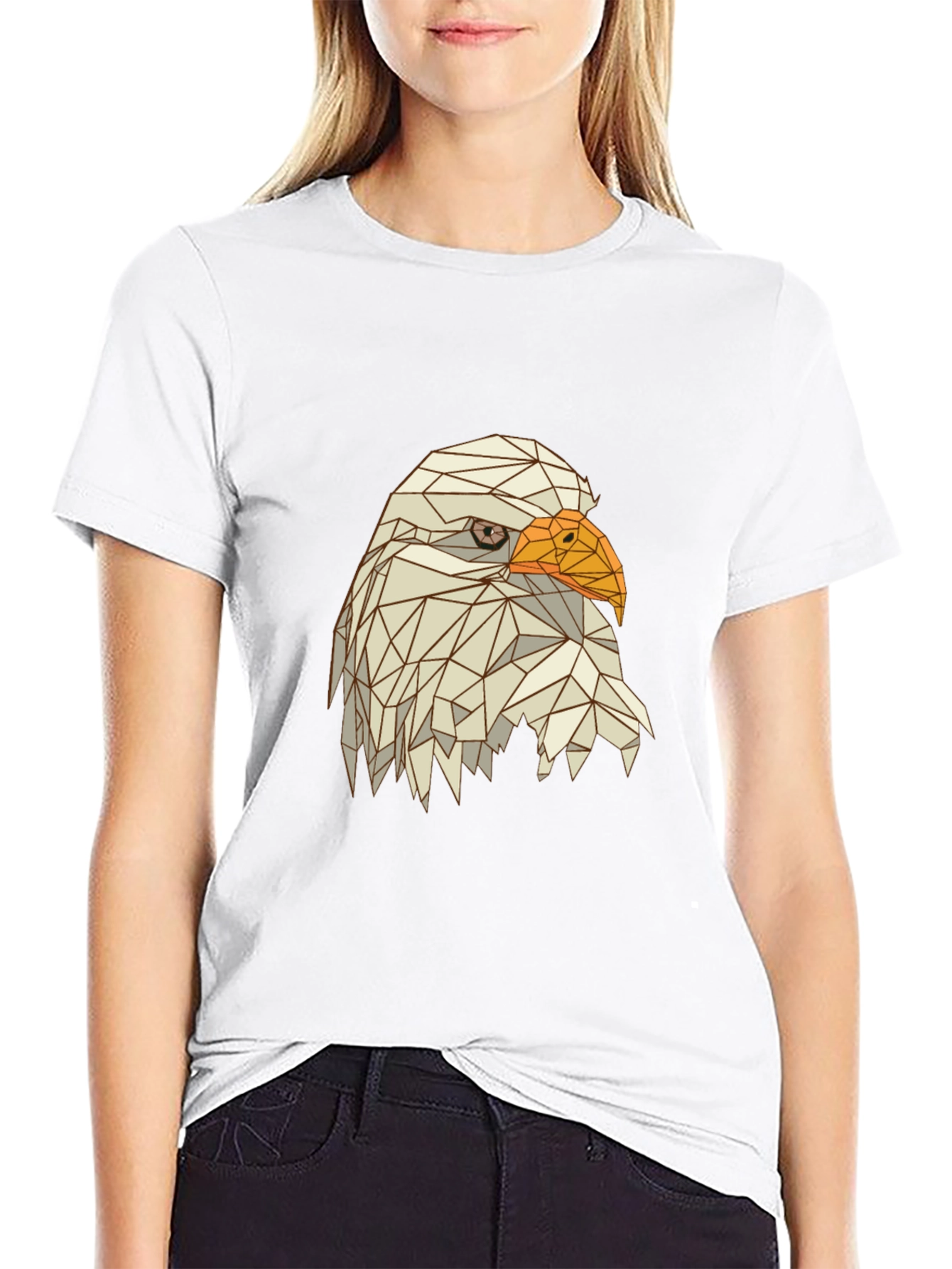 Geometric Eagle Graphic Tee - Modern Mens Shirt