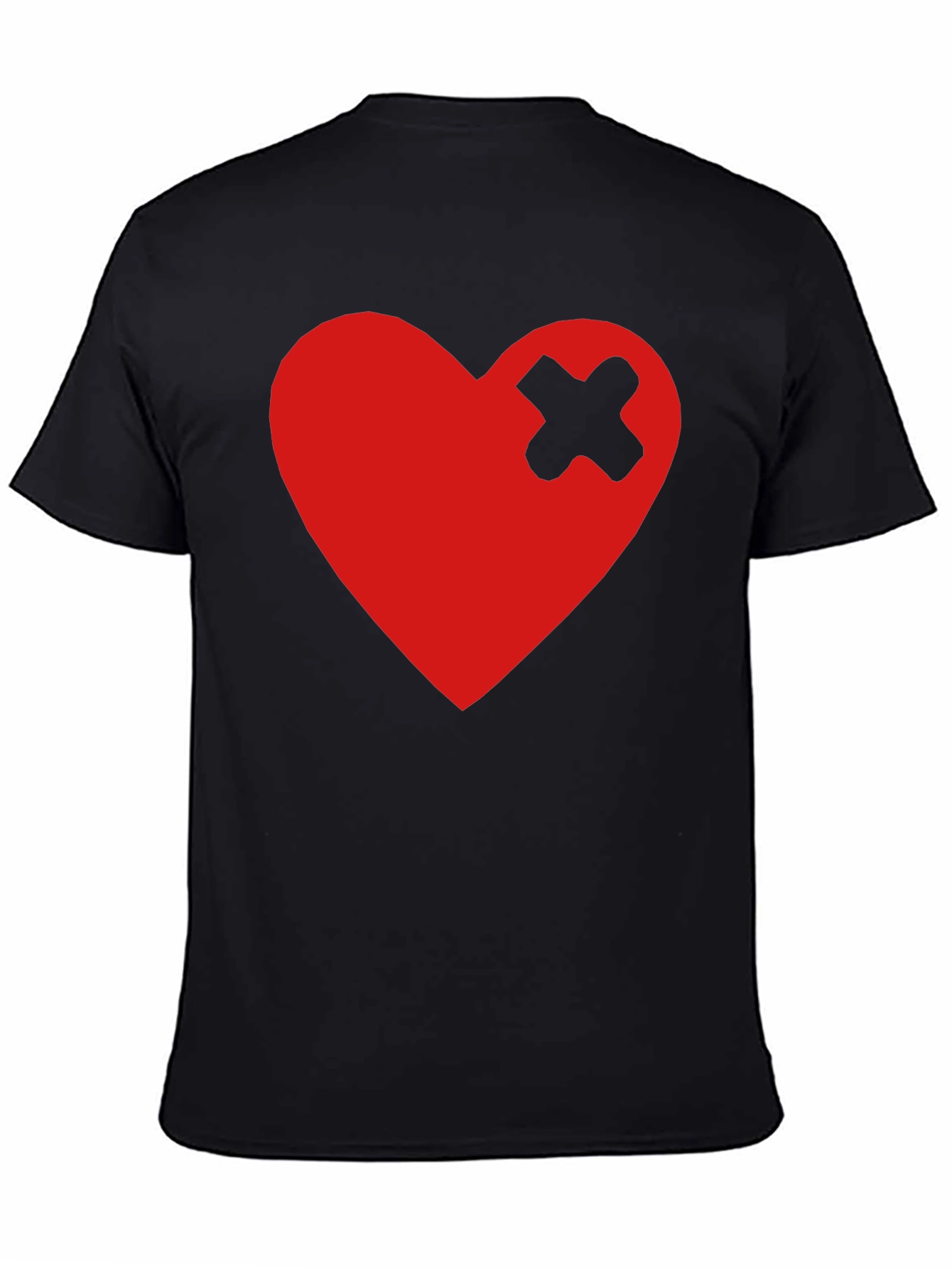 Broken Heart Patch Black T-Shirt - Trendy Graphic Tee