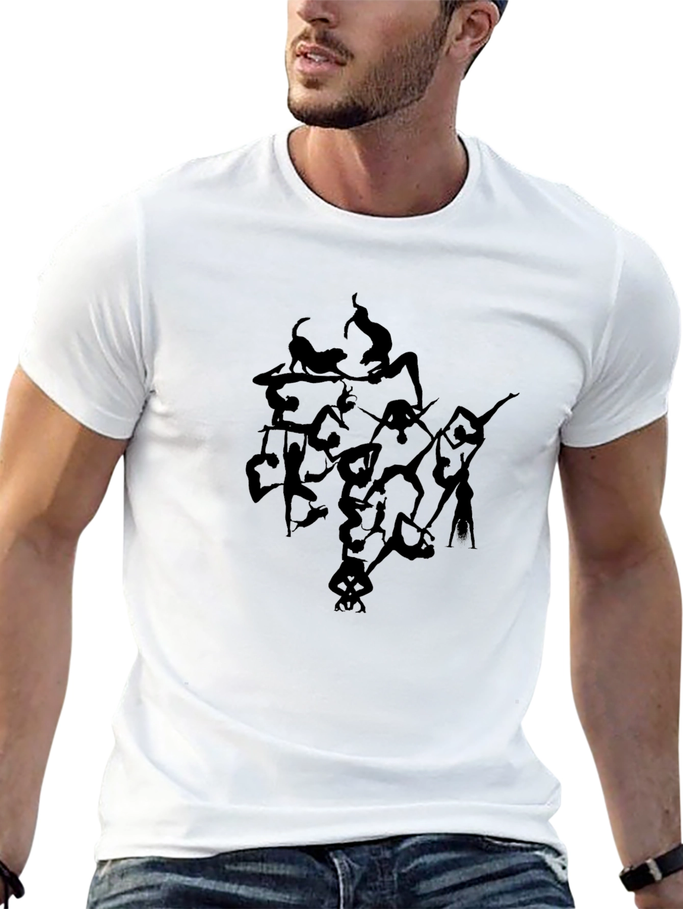 Abstract Silhouette Graphic Tee