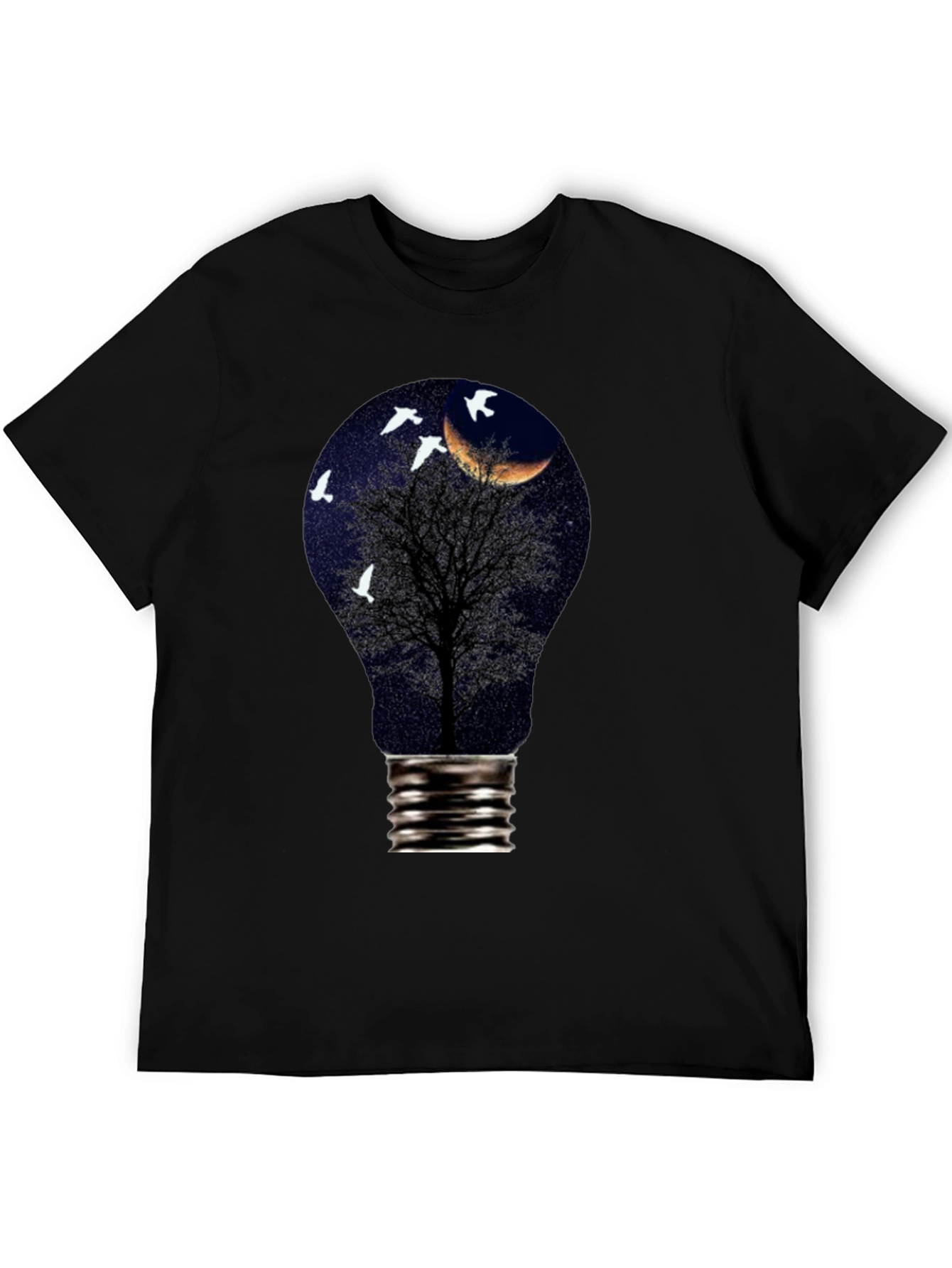 Night Sky Tree Light Bulb T-Shirt