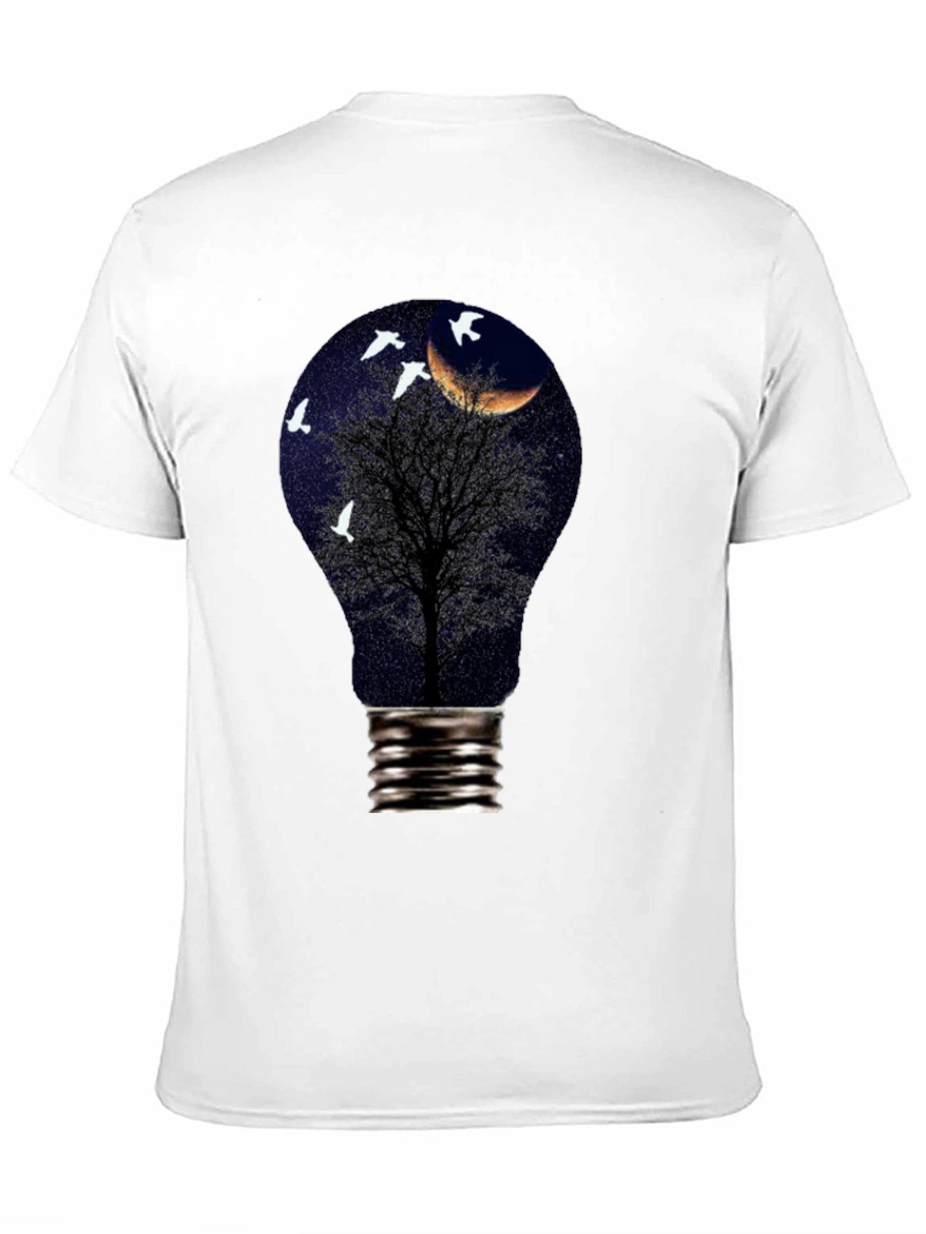 Night Sky Tree Light Bulb T-Shirt