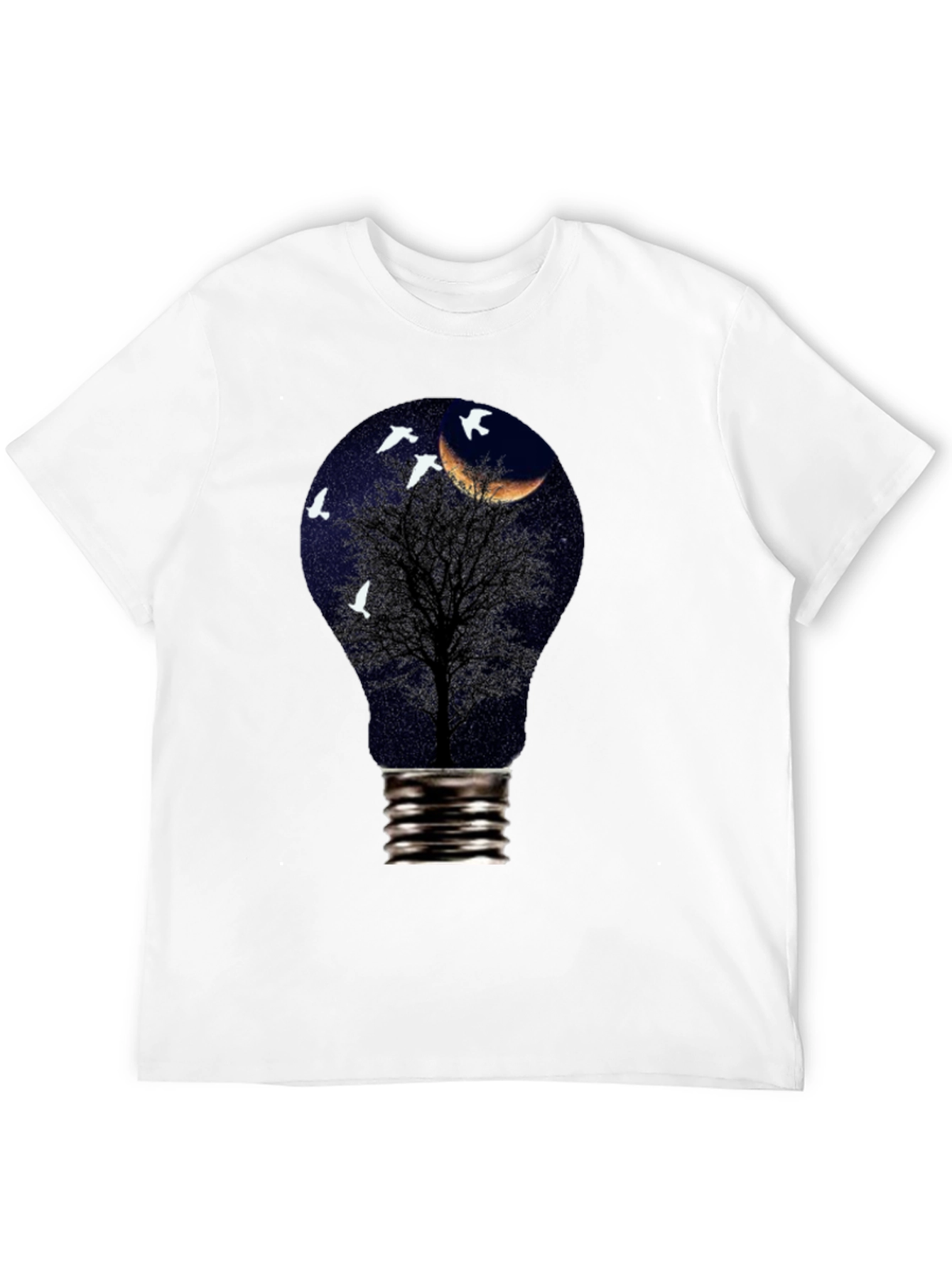Night Sky Tree Light Bulb T-Shirt