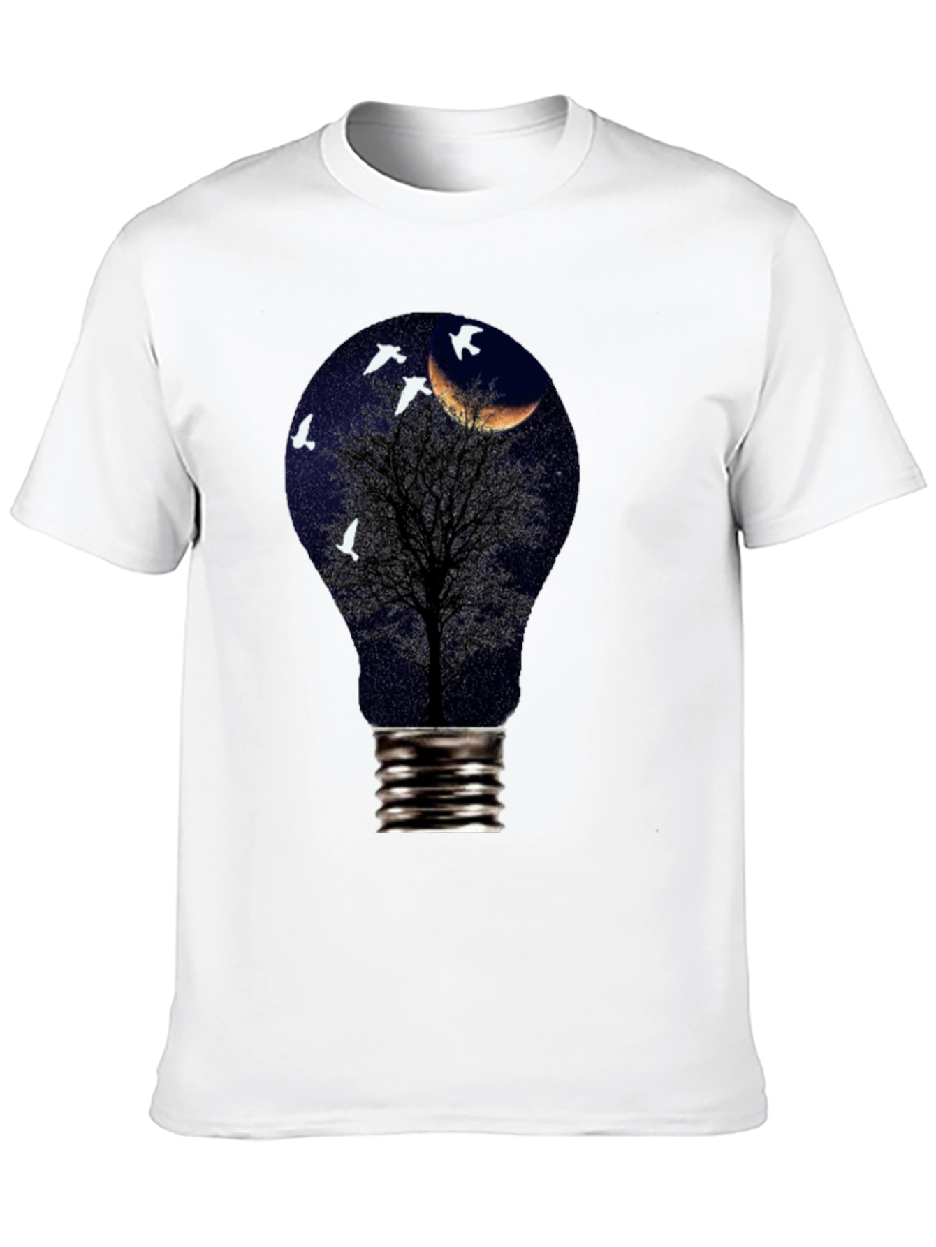Night Sky Tree Light Bulb T-Shirt