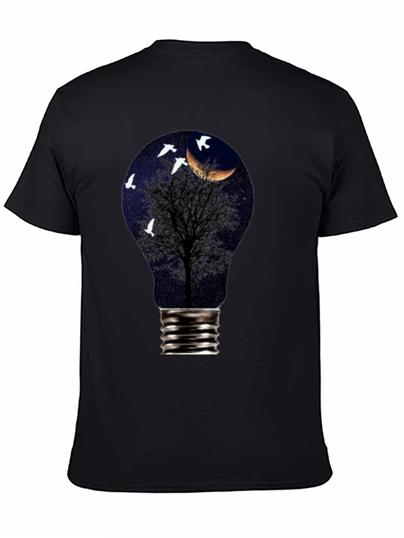 Night Sky Tree Light Bulb T-Shirt