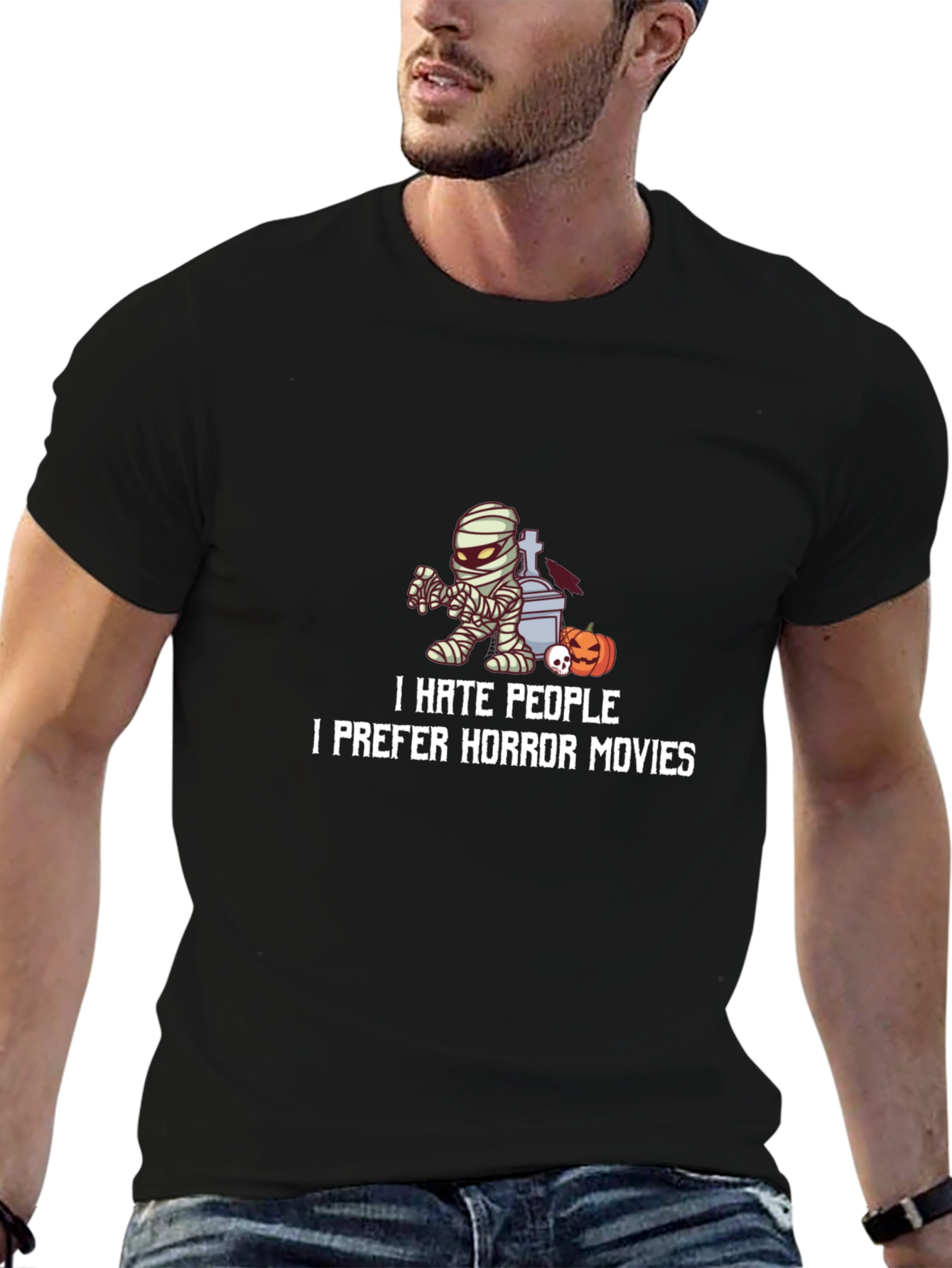 I Hate People Horror Movies Graphic Tee