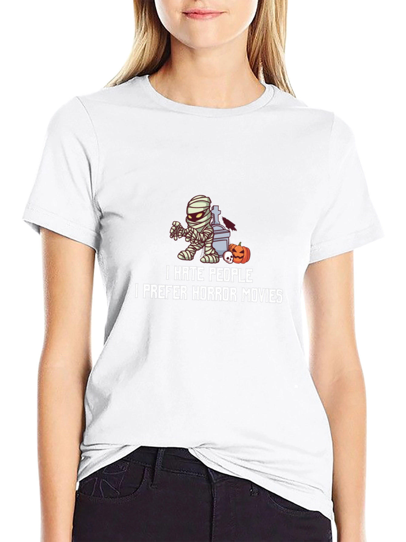 I Hate People Horror Movies Graphic Tee