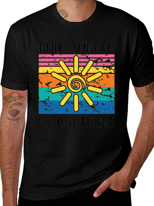 Hello Summer Graphic Tee - Vintage Style